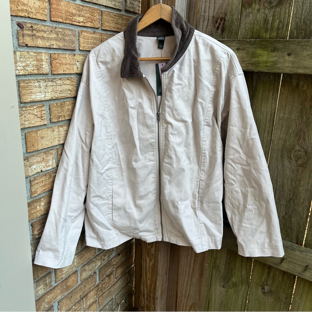 Wild Fable Women's Twill 90's Barn Field Jacket - Tan 1X - Picture 2 of 4